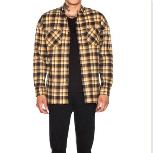 FEAR OF GOD | Fourth Collection 2015-2016 Yellow Plaid Shirt in Size Small